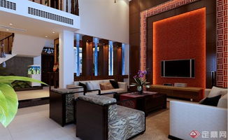 某現(xiàn)代中式別墅裝飾設計施工圖 附效果圖